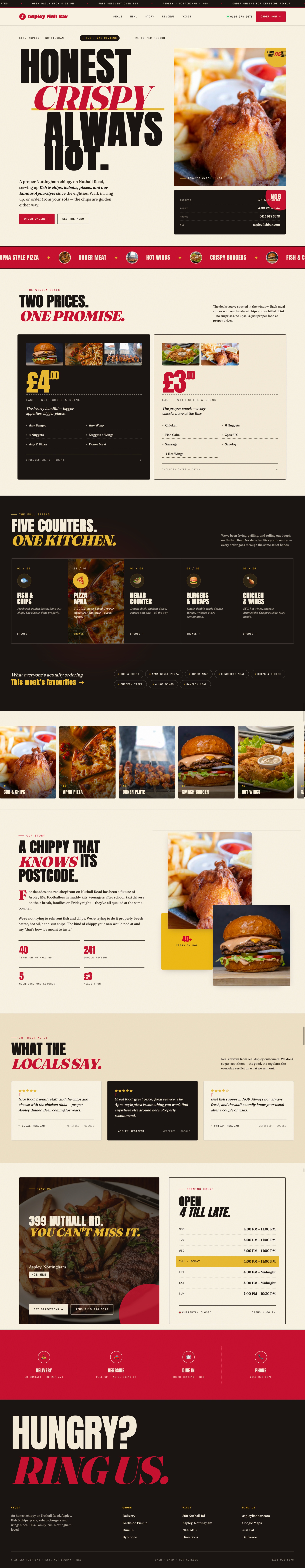 Aspley Fish Bar Restaurant Website
